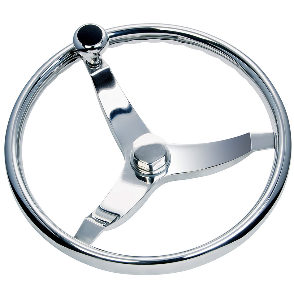 Schmitt Marine - Vision FX Model 714 Wheel - 13.5", with Knob, Finger Grip, 3/4" Tapered Shaft — Quality Boat Parts
