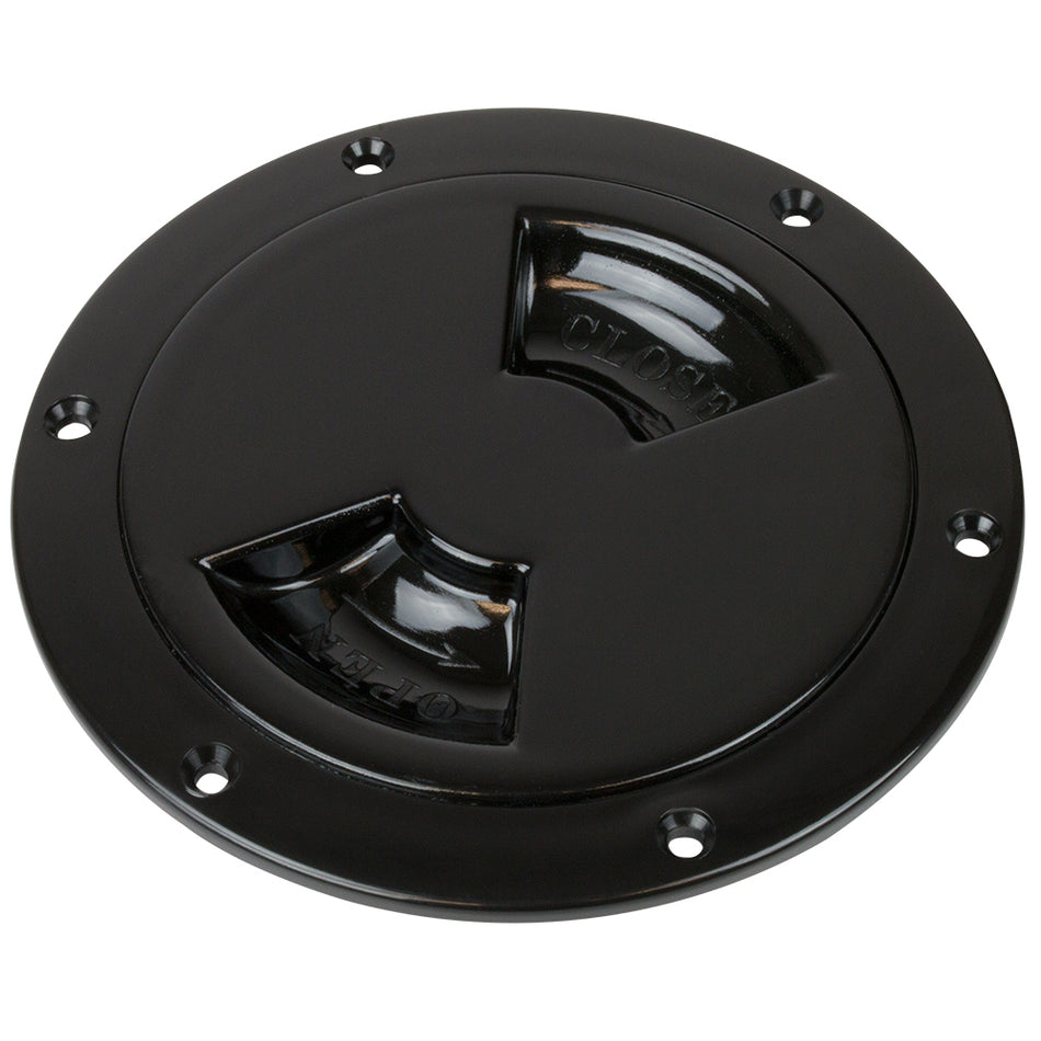 Sea-Dog - Quarter-Turn Smooth Deck Plate - With Internal Collar, 4" — Quality Boat Parts