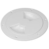 Sea-Dog - Quarter-Turn Smooth Deck Plate - With Internal Collar, Black, 6" — Quality Boat Parts