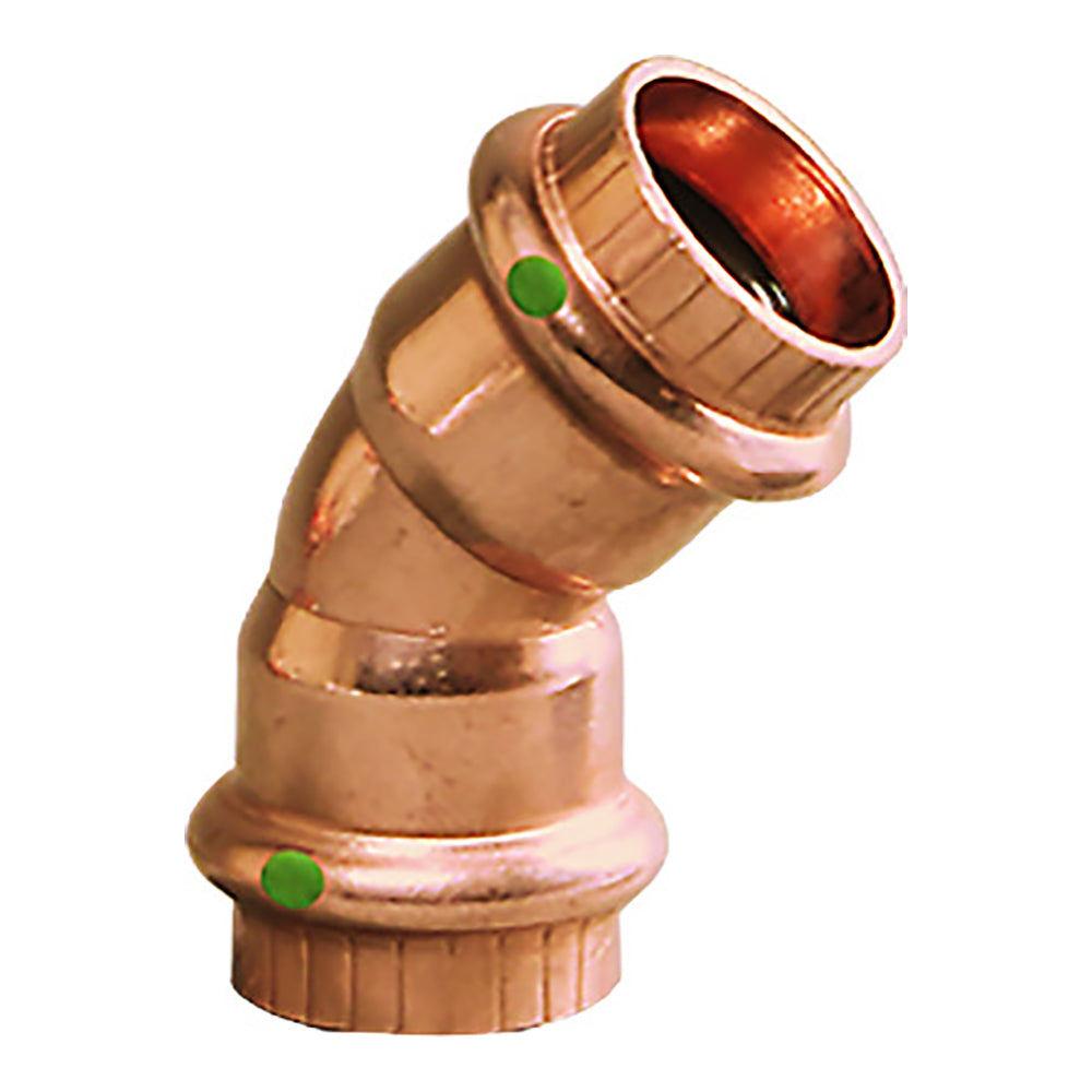Viega - ProPress 45" Copper Elbow - Double Press Connection — Quality Boat Parts