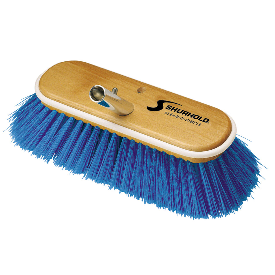 Shurhold - 10" Extra-Soft Deck Brush - Blue Nylon Bristles — Quality Boat Parts
