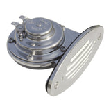 Schmitt Marine - Mini Stainless Steel Single Drop-In Horn - with Stainless Steel Grill — Quality Boat Parts