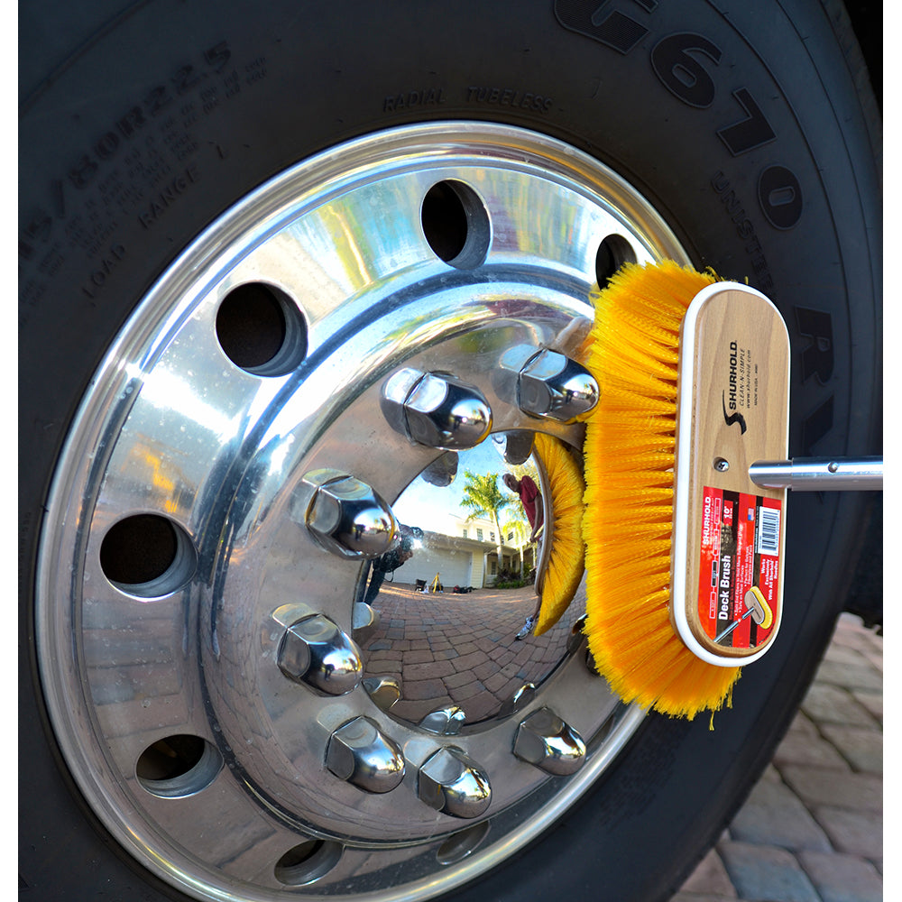 Shurhold - 10" Polystyrene Medium Bristle Deck Brush — Quality Boat Parts