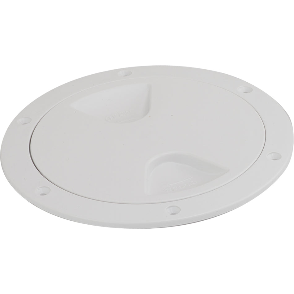Sea-Dog - Smooth Quarter Turn Deck Plate - White - 6" — Quality Boat Parts