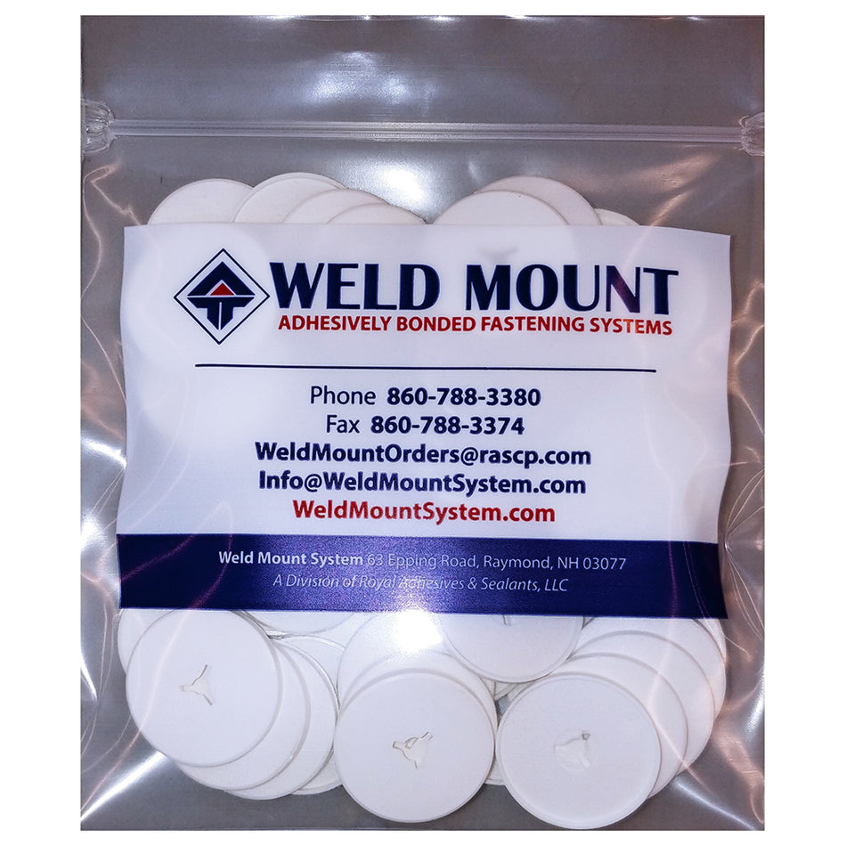 Weld Mount - 3" White Round Poly Insulation Washer - 50-Pack — Quality Boat Parts
