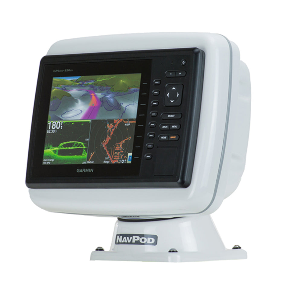 NavPod - PP4800-12 PowerPod Pre-Cut - For Garmin 820, 820XS, 840, 840XS, 6008, 6208 — Quality Boat Parts
