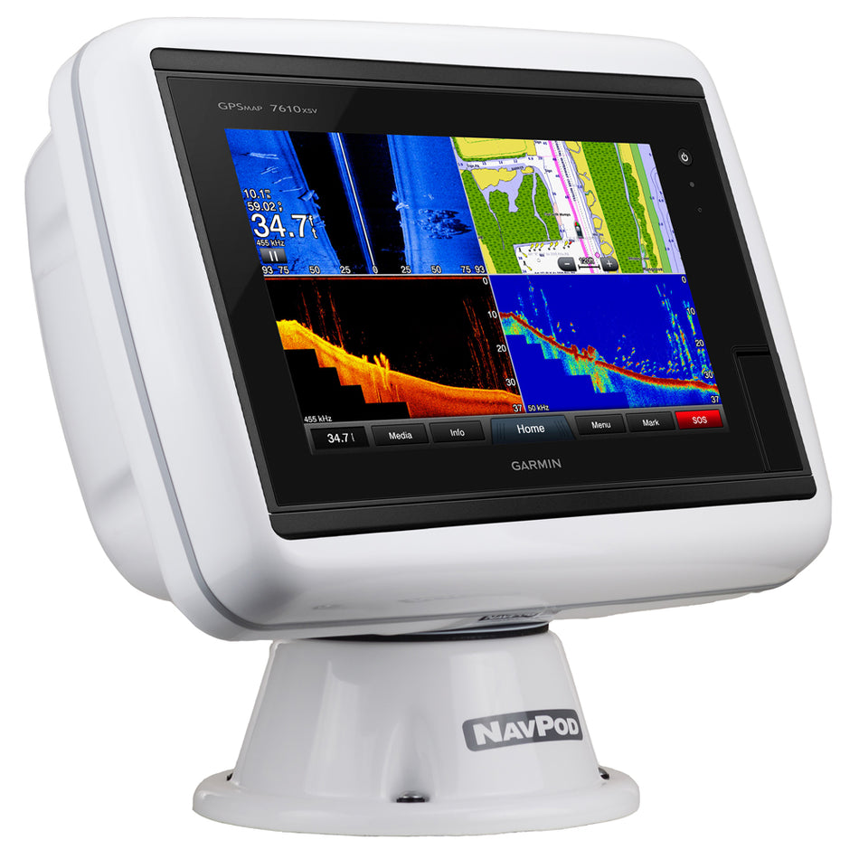 NavPod - PP5050-19 PowerPod Pre-Cut - For Garmin GPSMAP 7410, 7410xsv, 7610, 7610xsv — Quality Boat Parts