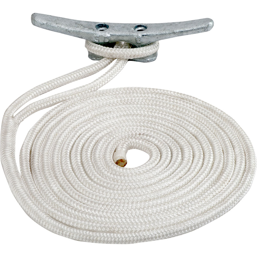 Sea-Dog - Double Braided Nylon Dock Line - 5/8" x 25", 5/8" x 30" — Quality Boat Parts