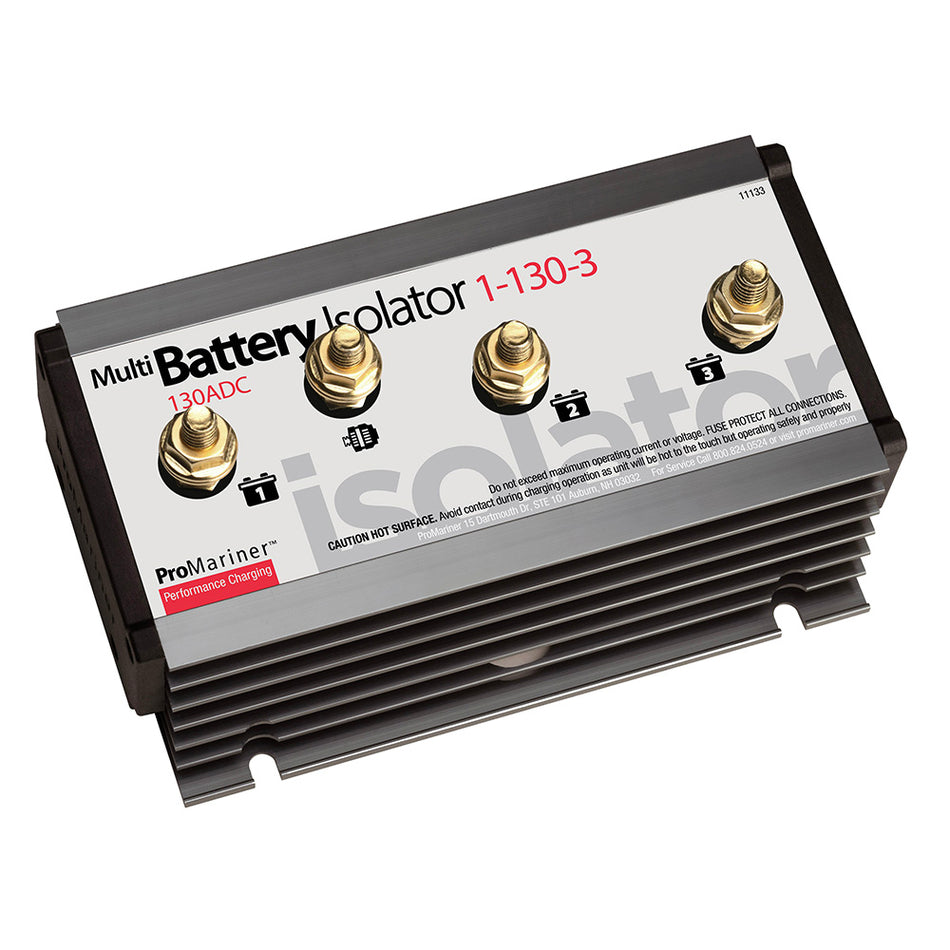 ProMariner - Battery Isolator - 130 AMP, 1 Alternator, 3 Battery — Quality Boat Parts