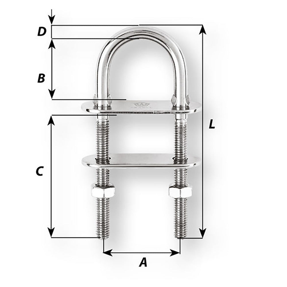 Wichard Mount - U-Bolt Pad Eye — Quality Boat Parts
