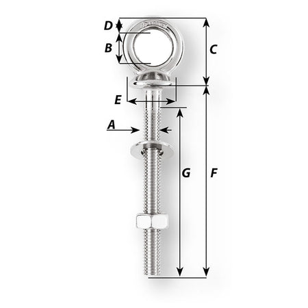 Wichard Mount - Eye Bolt — Quality Boat Parts