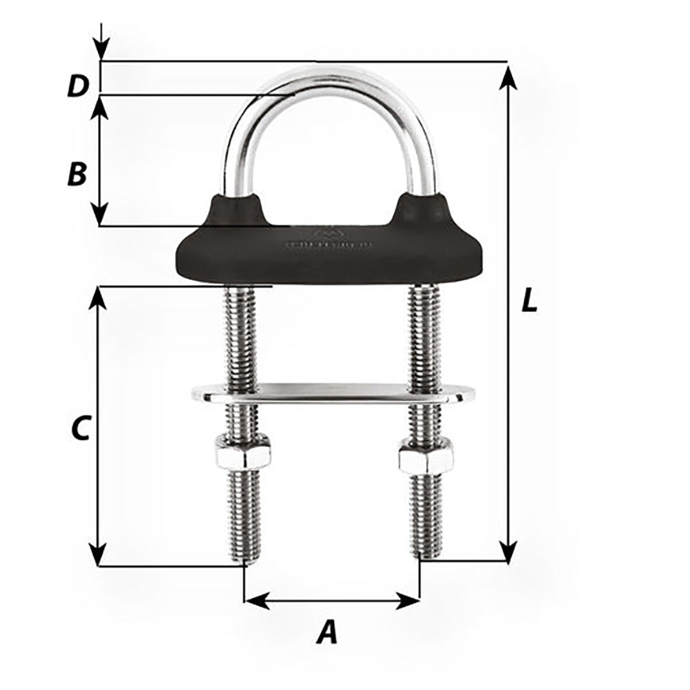 Wichard Marine - Watertight U-bolt - Black — Quality Boat Parts
