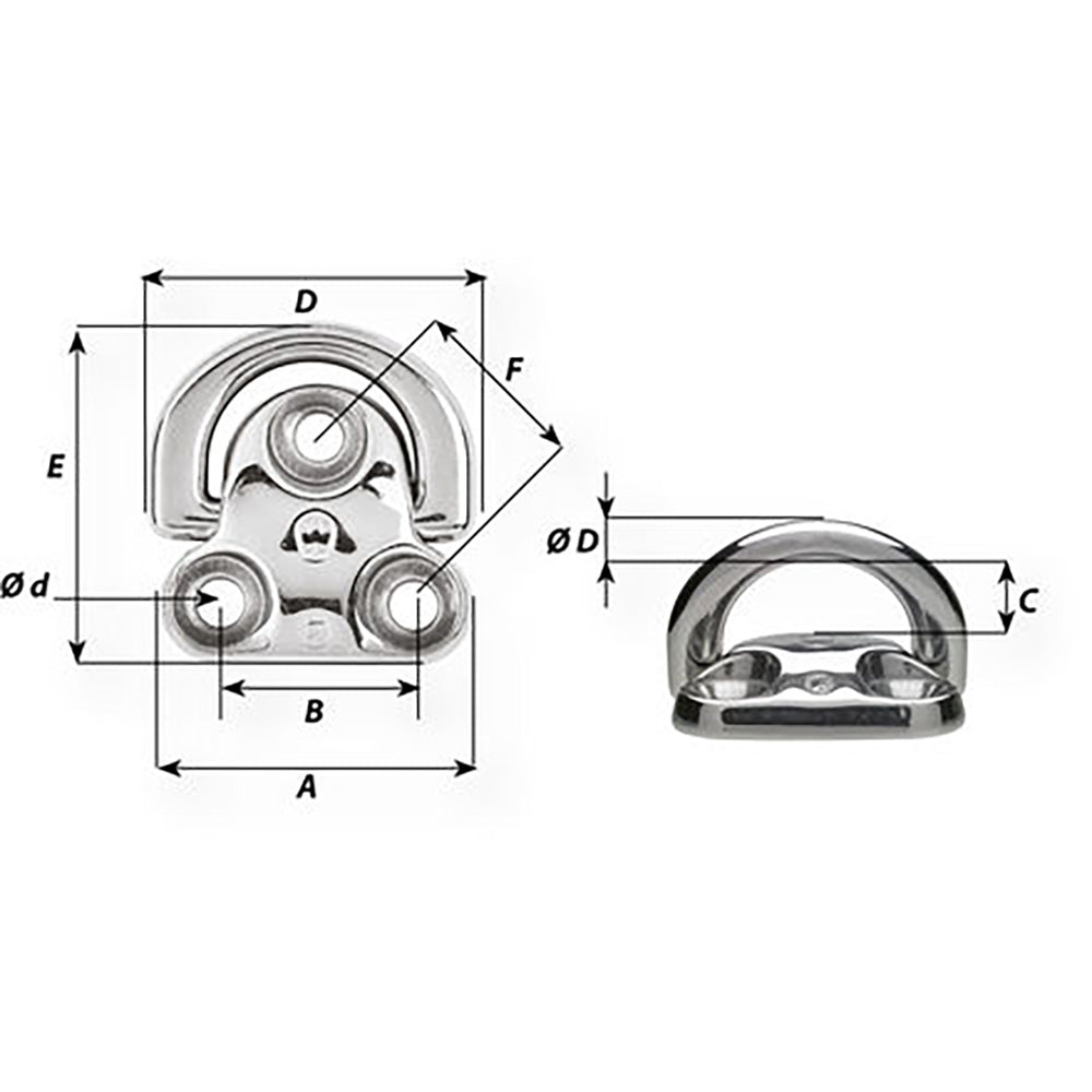 Wichard Marine - Folding Pad Eye — Quality Boat Parts