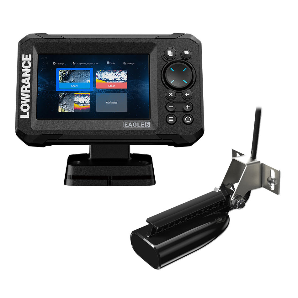Lowrance - Eagle 5 Combo - SplitShot Transducer - With C-MAP Charts — Quality Boat Parts