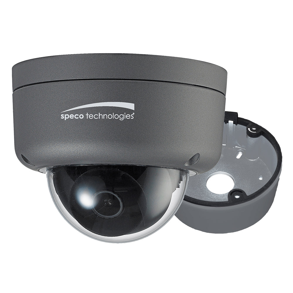 Speco - 2MP Ultra Intensifier Dome Camera - 3.6mm Lens, Dark Grey Housing, with Included Junction Box — Quality Boat Parts