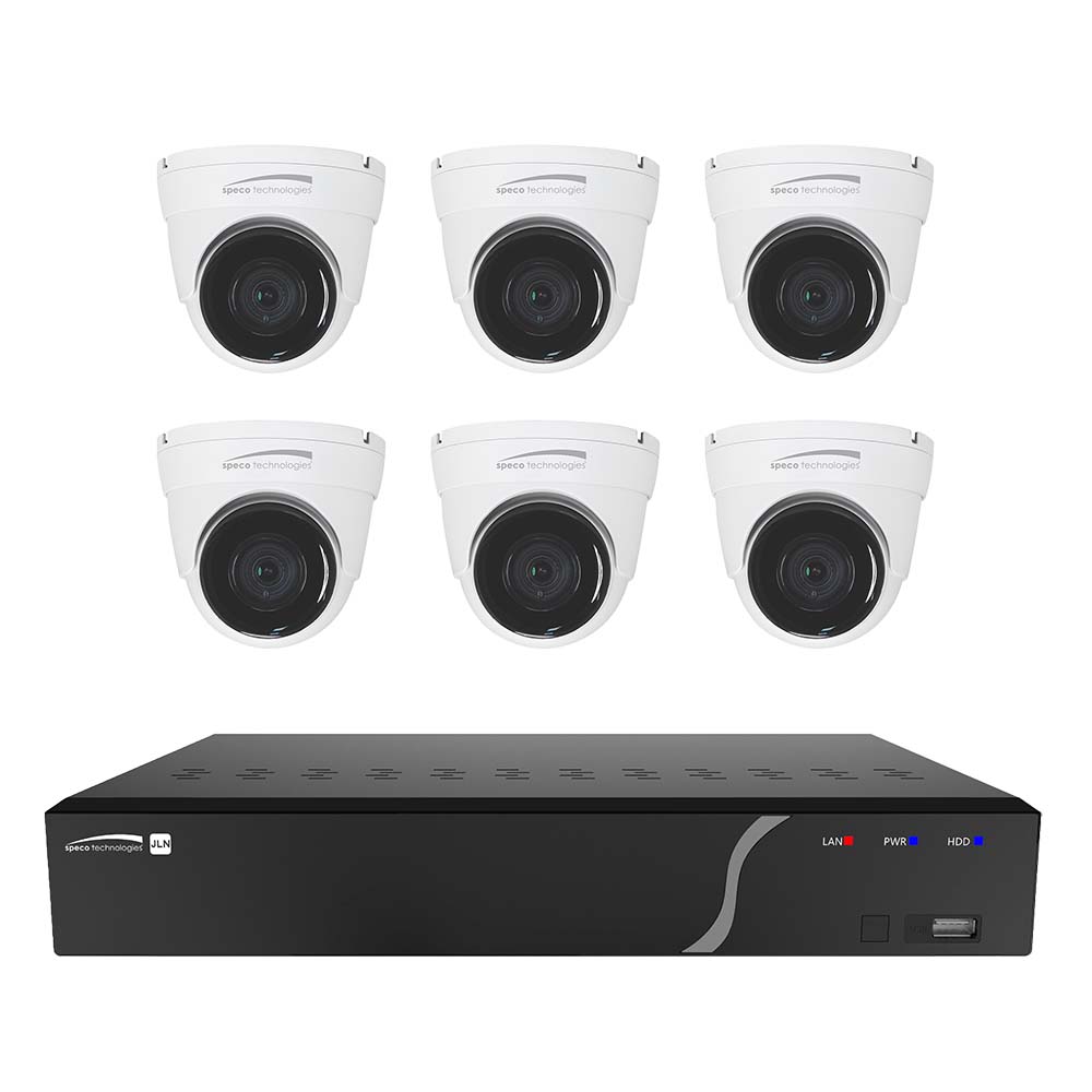 Speco - NVR Kit - with 6 Outdoor, IR 5MP, IP Cameras 2.8mm Fixed Lens, 2TB, 8 Channel — Quality Boat Parts