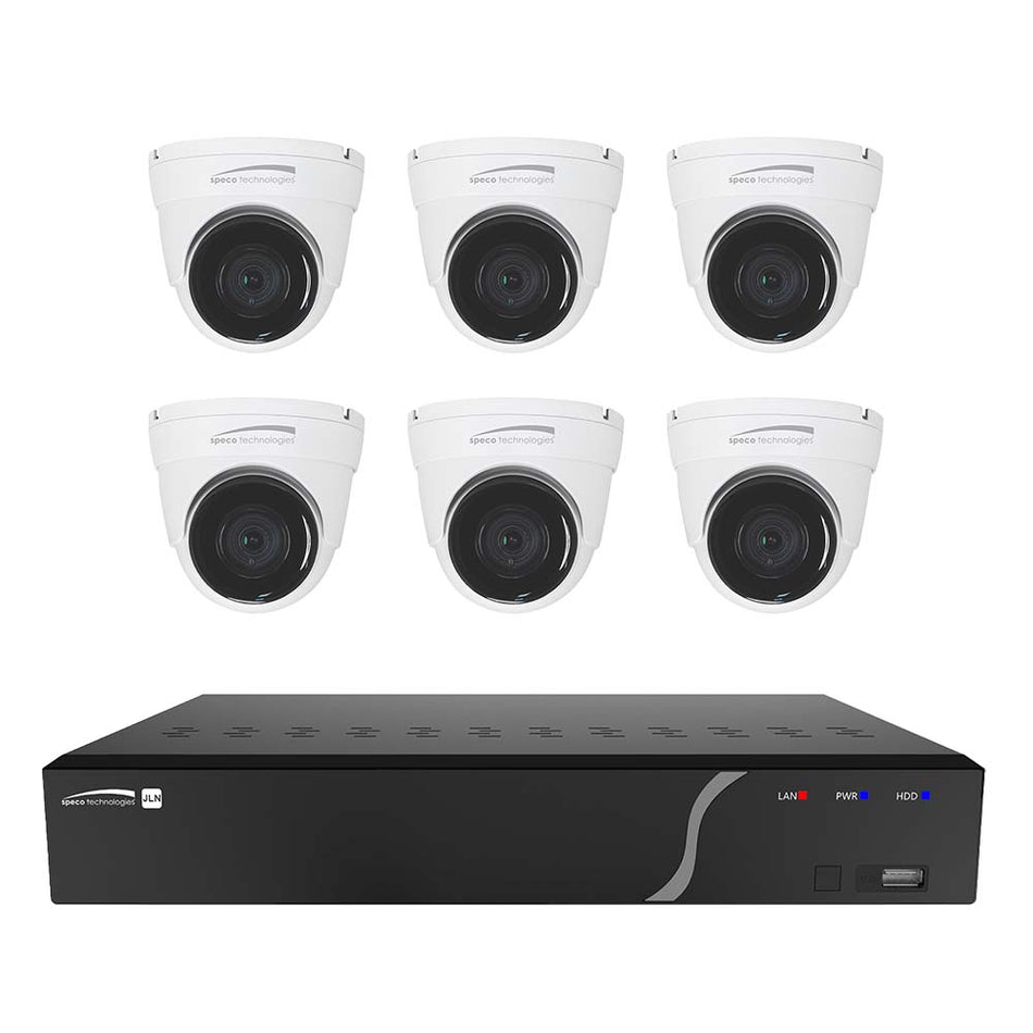 Speco - NVR Kit - with 6 Outdoor, IR 5MP, IP Cameras 2.8mm Fixed Lens, 2TB, 8 Channel — Quality Boat Parts