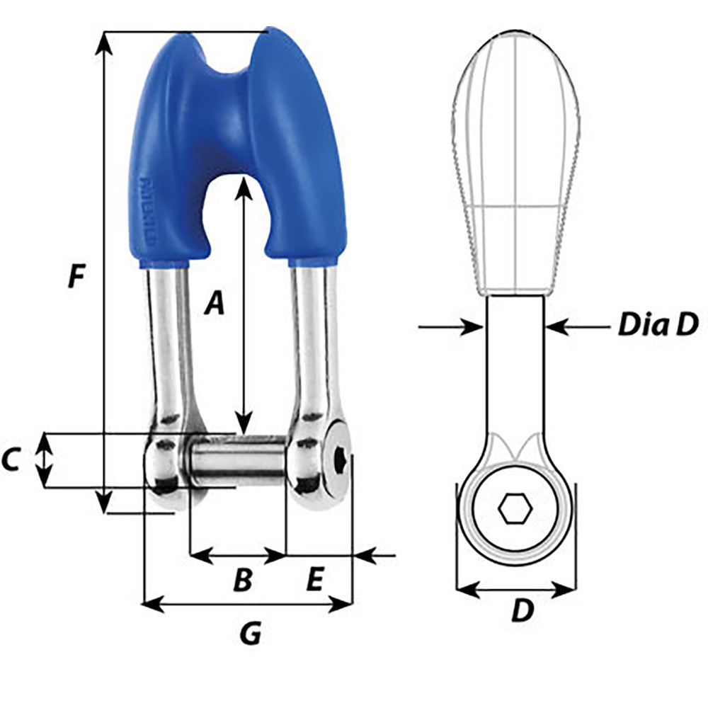 Wichard - Thimble Shackle - Allen Head Pin — Quality Boat Parts