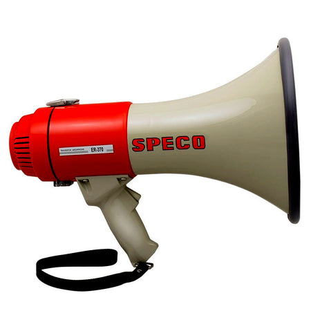 Speco - Deluxe Megaphone - With Siren, Red/Grey, 16W — Quality Boat Parts