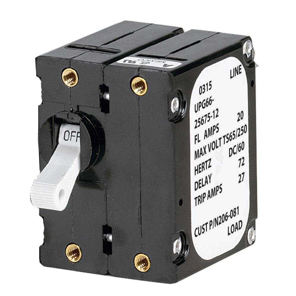 Paneltronics - 'A' Frame Magnetic Circuit Breaker - Double Pole — Quality Boat Parts