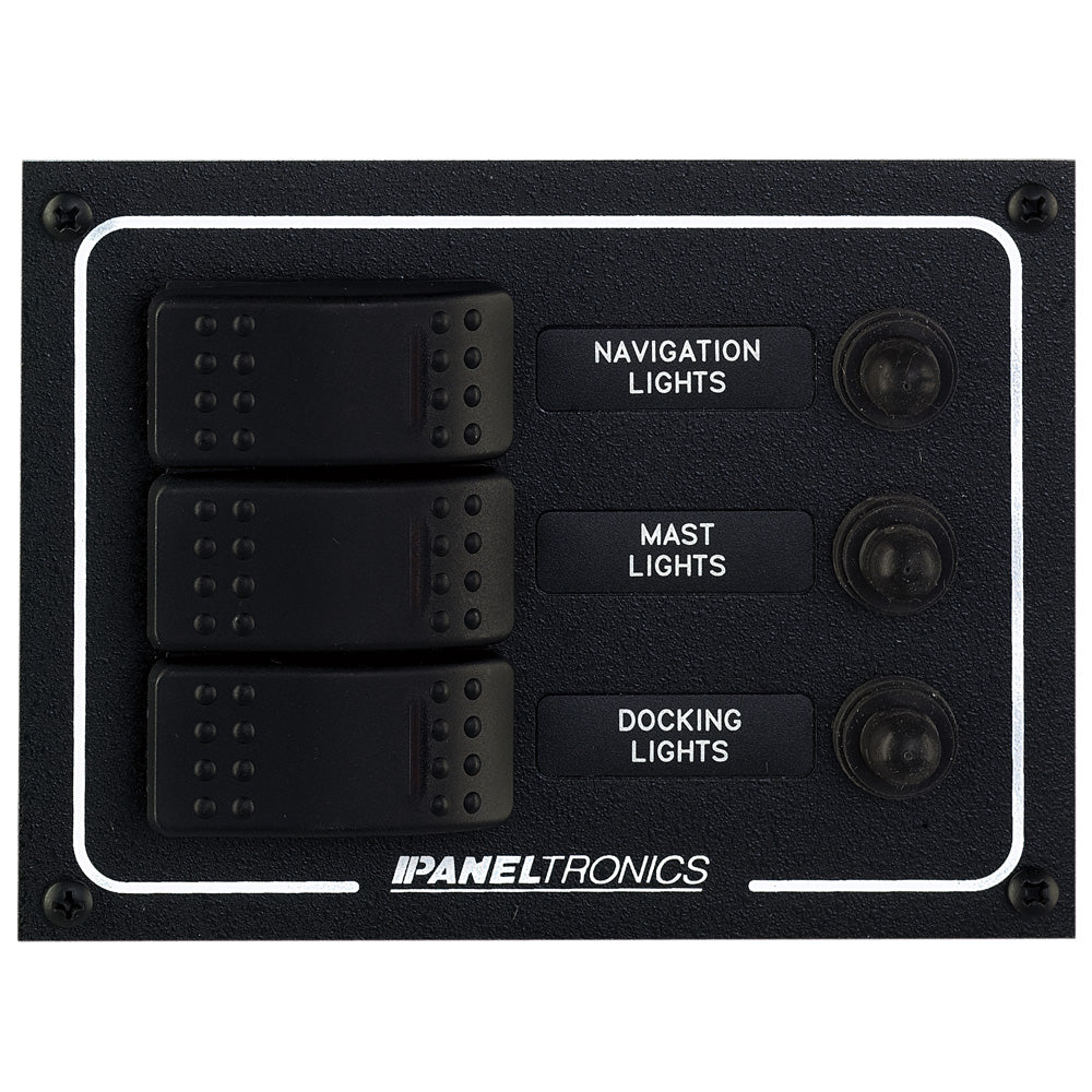 Paneltronics - Waterproof DC Circuit Breaker Panel - Lighted Rocker, CB — Quality Boat Parts