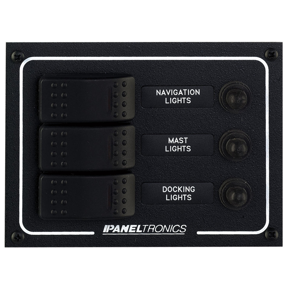 Paneltronics - Waterproof DC Circuit Breaker Panel - Lighted Rocker, CB — Quality Boat Parts