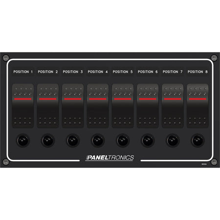 Paneltronics - Waterproof DC Circuit Breaker Panel - Lighted Rocker, CB — Quality Boat Parts