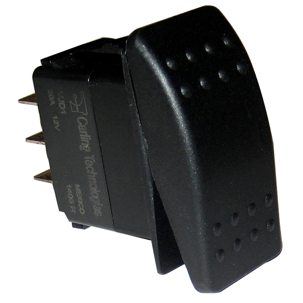 Paneltronics - Waterproof Contura Rocker Switch - Black, DPDT, ON/OFF/ON — Quality Boat Parts