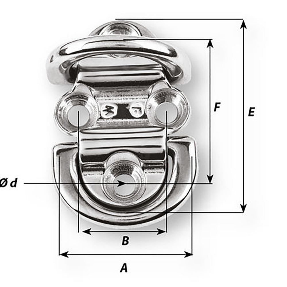 Wichard - Double Folding Pad Eye — Quality Boat Parts
