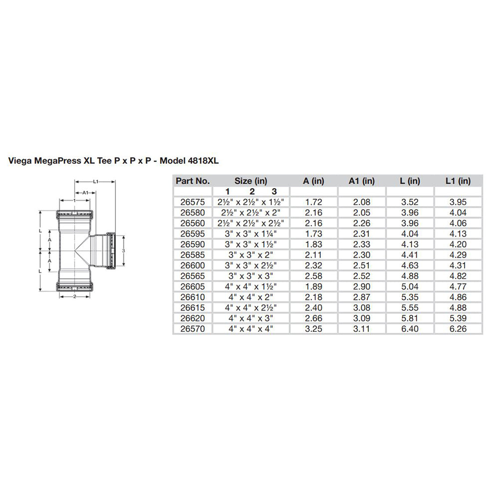Viega - MegaPress Carbon Steel Tee - With FKM — Quality Boat Parts