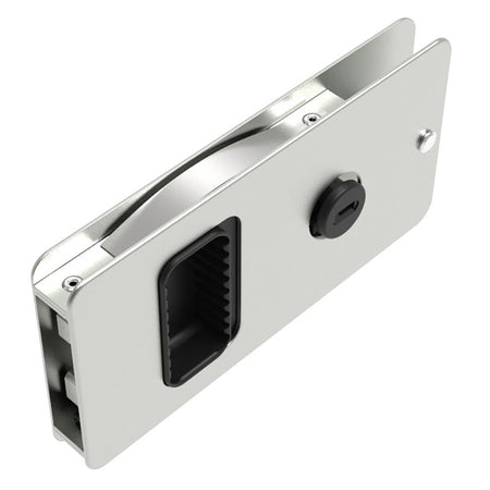 Southco - Flush Sliding Door Latch - Square, Aluminum — Quality Boat Parts