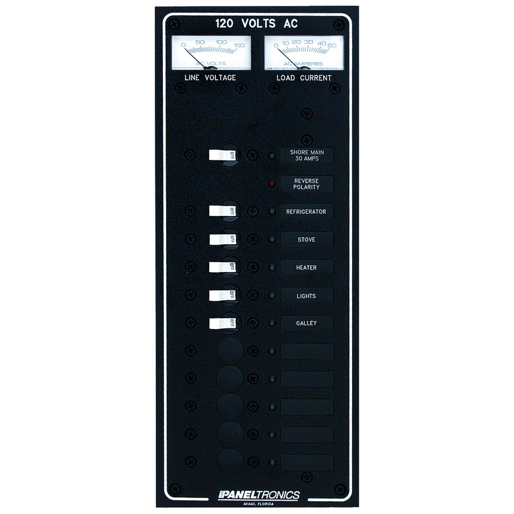 Paneltronics - Standard AC Breaker Panel & Main - LEDs — Quality Boat Parts