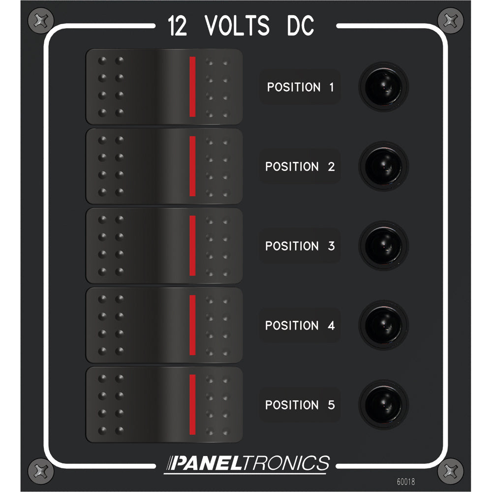 Paneltronics - Waterproof Panel Circuit Breaker - DC, Illuminated Rocker Switch — Quality Boat Parts