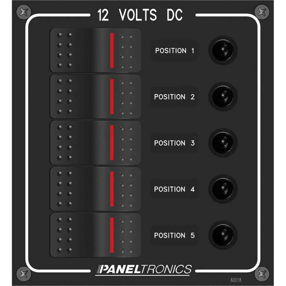 Paneltronics - Waterproof Panel Circuit Breaker - DC, Illuminated Rocker Switch — Quality Boat Parts