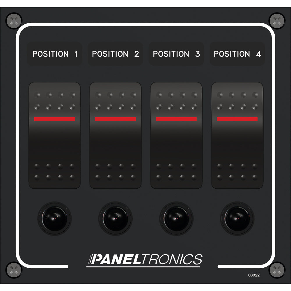 Paneltronics - Waterproof Panel Circuit Breaker - DC, Illuminated Rocker Switch — Quality Boat Parts