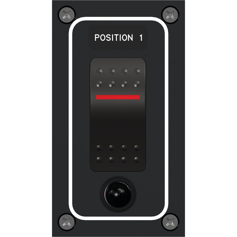 Paneltronics - Waterproof Panel Circuit Breaker - DC, Illuminated Rocker Switch — Quality Boat Parts