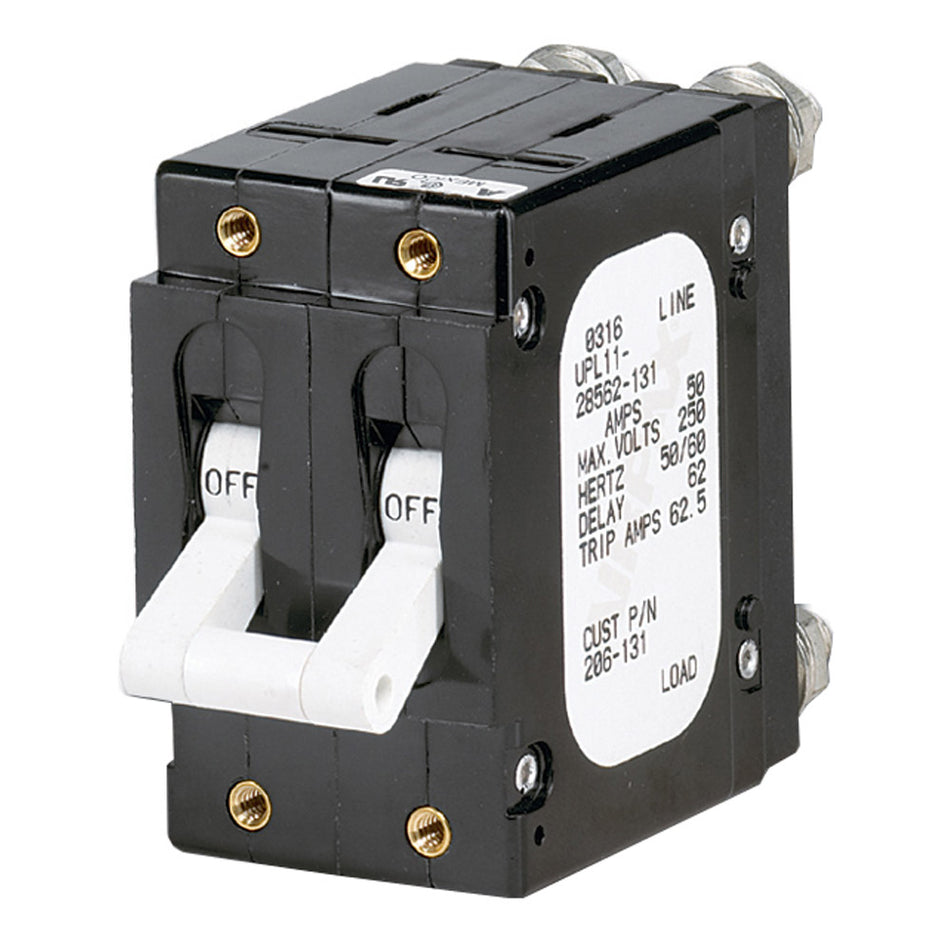 Paneltronics - C Frame Magnetic Circuit Breaker - Double Pole, White — Quality Boat Parts