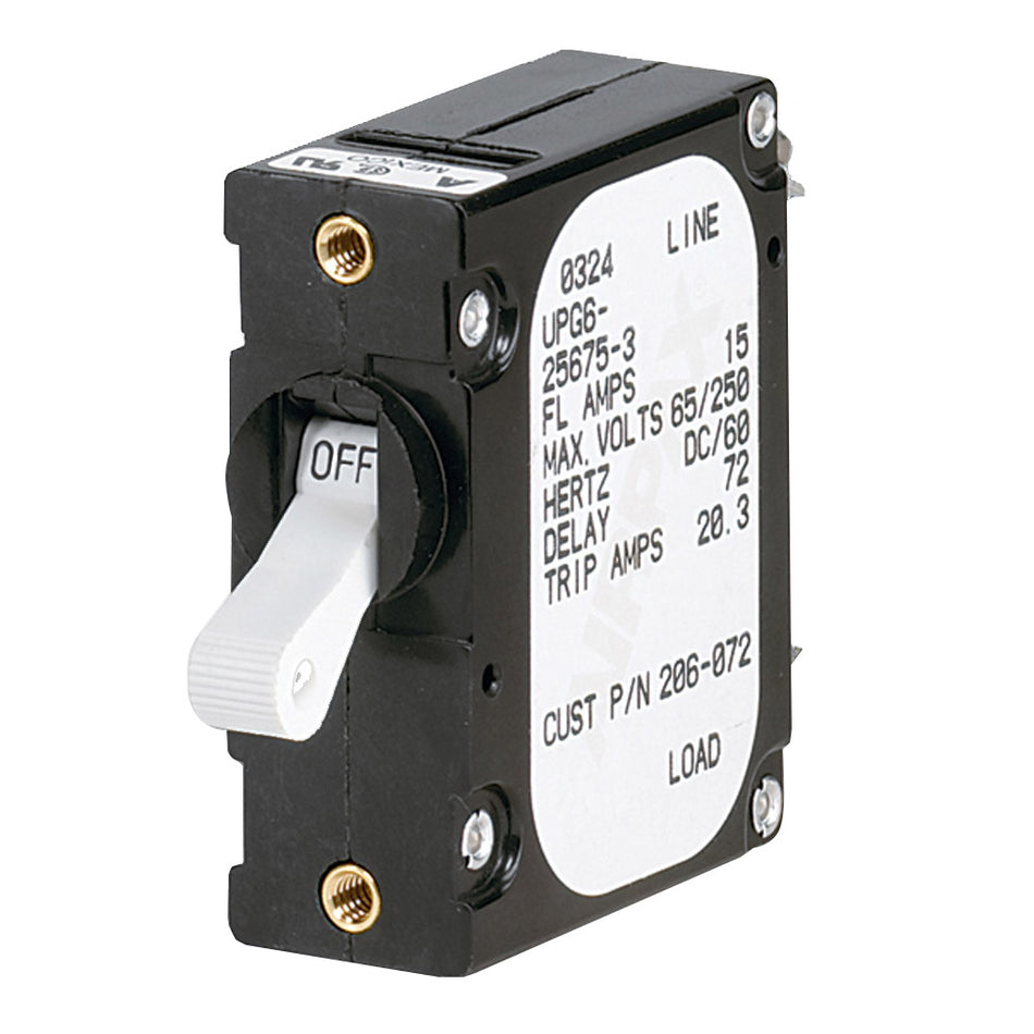 Paneltronics - 'A' Frame Magnetic Circuit Breaker - Single Pole — Quality Boat Parts