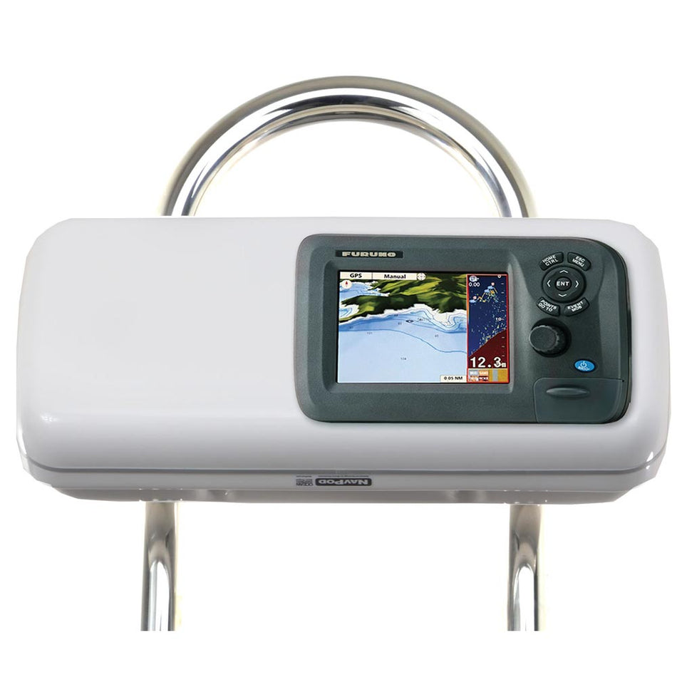 NavPod - GP1505 SystemPod Pre-Cut - For Furuno GP1670, GP1670F, 5.7", With Space On The Left, For 9.5" Wide Guard — Quality Boat Parts