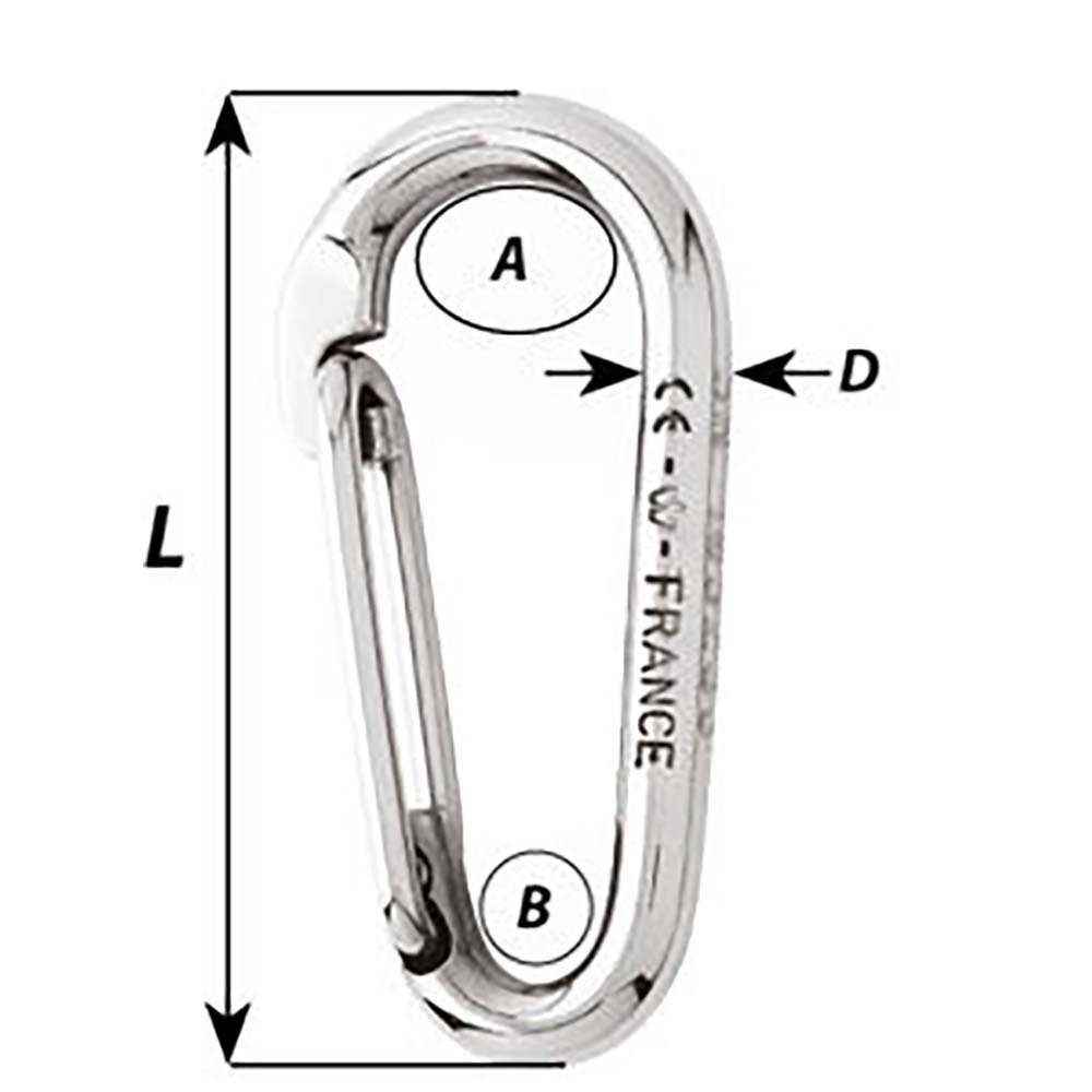 Wichard - Symmetric Carbine Hook - Without Eye — Quality Boat Parts