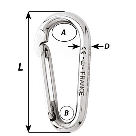 Wichard - Symmetric Carbine Hook - Without Eye — Quality Boat Parts