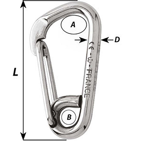 Wichard - Asymmetric Carbine Hook — Quality Boat Parts