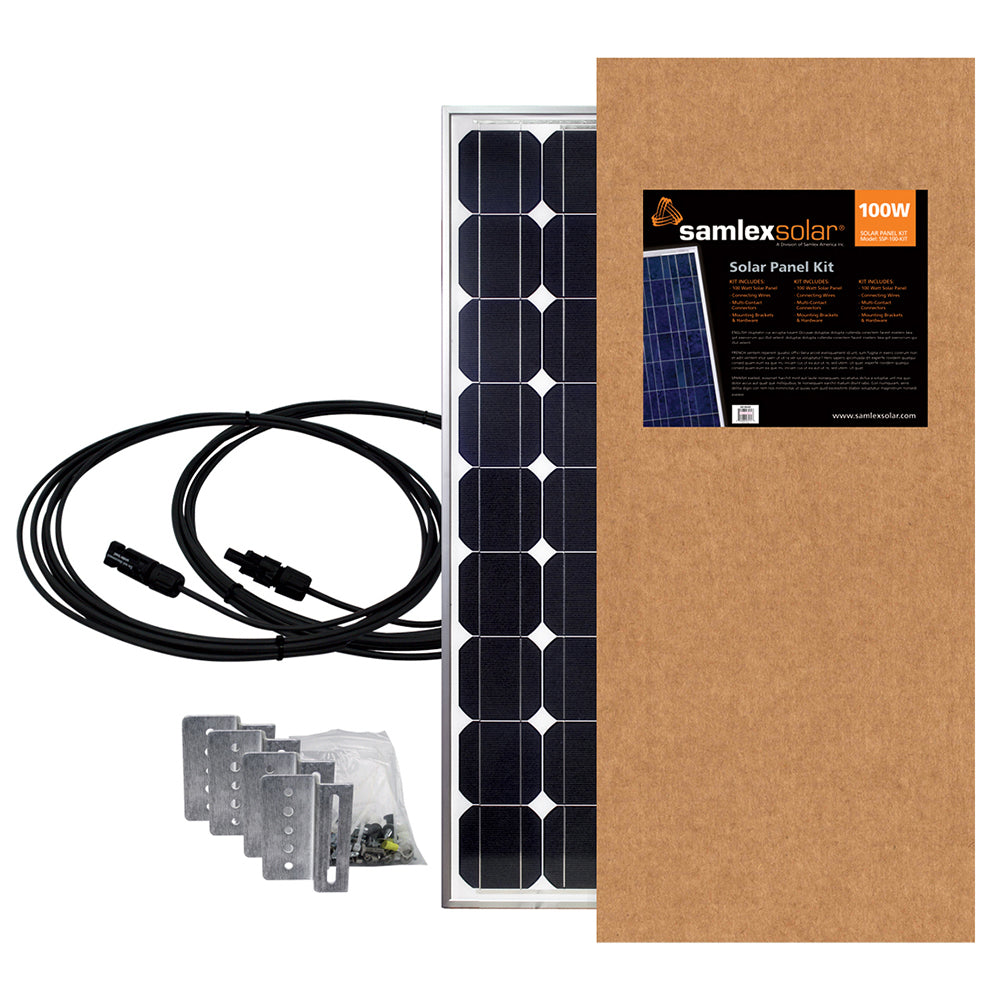 Samlex America - 100W Solar Panel Kit — Quality Boat Parts