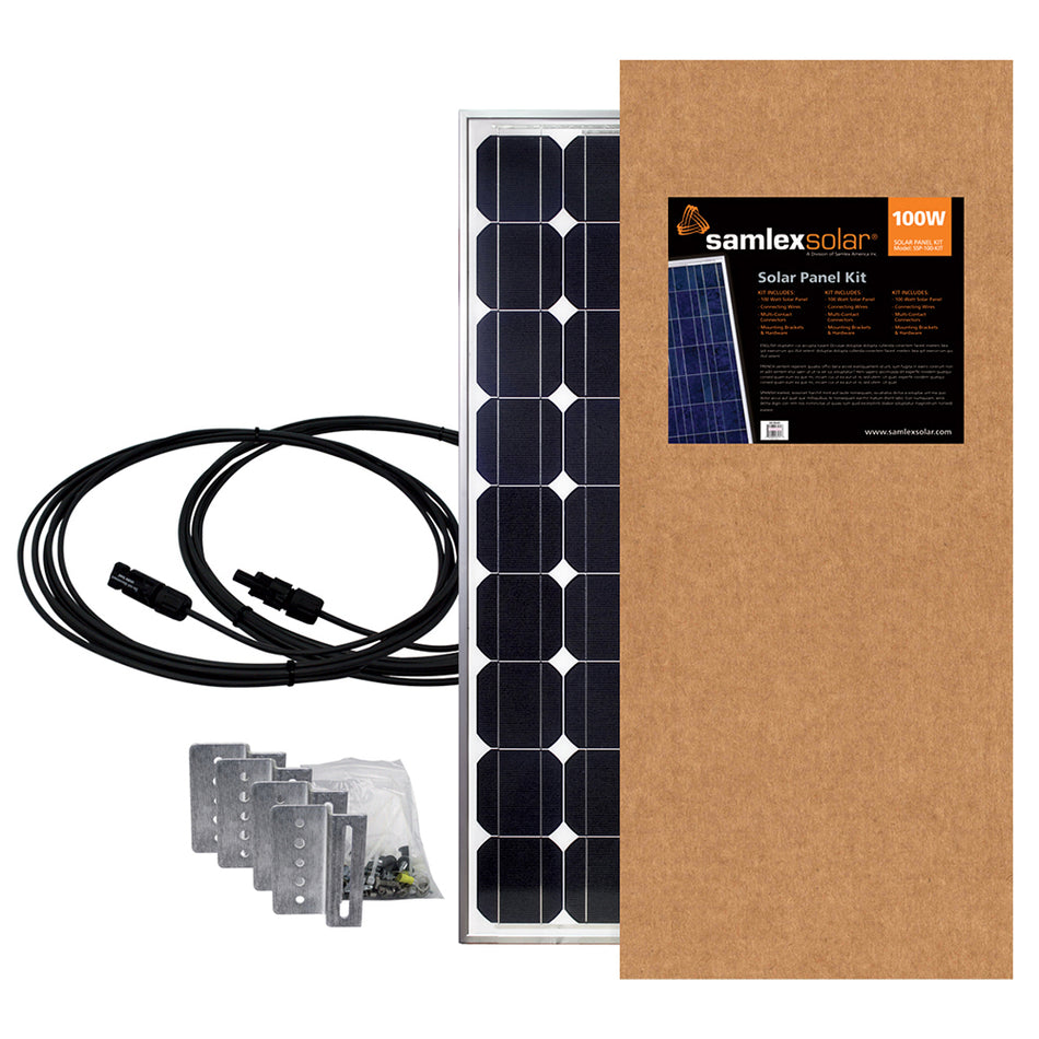Samlex America - 100W Solar Panel Kit — Quality Boat Parts