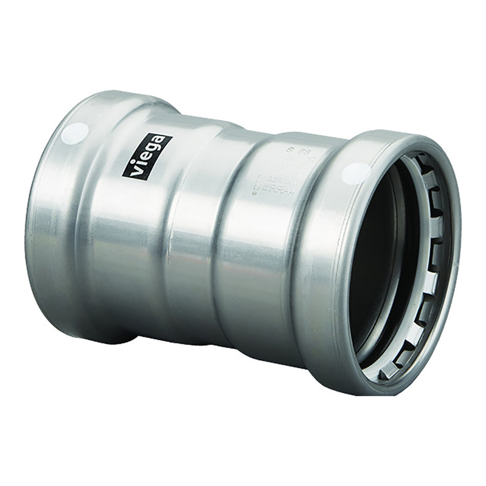 Viega - MegaPress 2-1/2" Carbon Steel Coupling - With Stop, FMK Double Press Connection — Quality Boat Parts