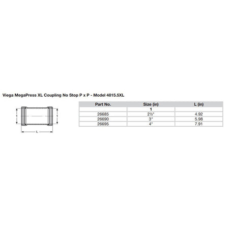 Viega - MegaPress Carbon Steel Coupling - Without Stop — Quality Boat Parts