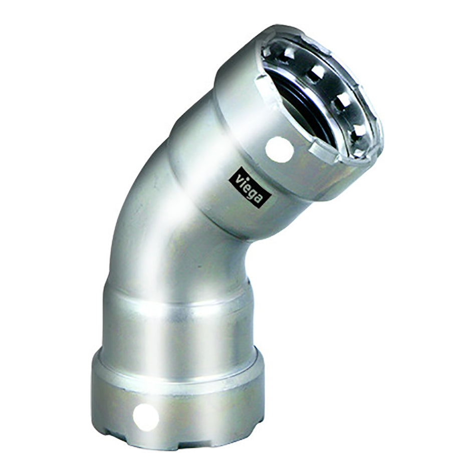 Viega - MegaPress 45" 304 Elbow - Double Press Connection — Quality Boat Parts