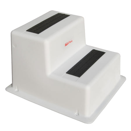 Taylor Made - StepSafe Dock Step - Double Tread, White — Quality Boat Parts