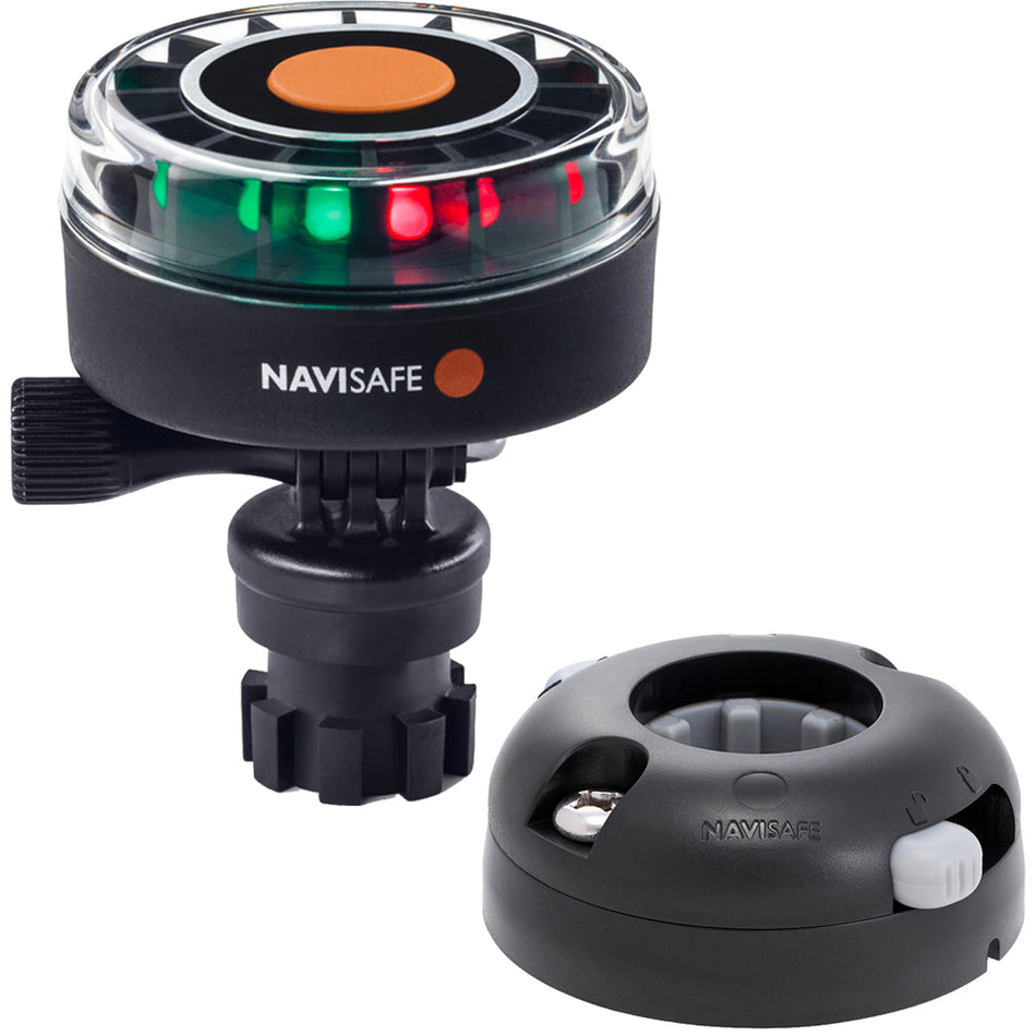 Navisafe Navilight - 2NM Tricolor - With Navimount Base Horizontal Mount - Black — Quality Boat Parts