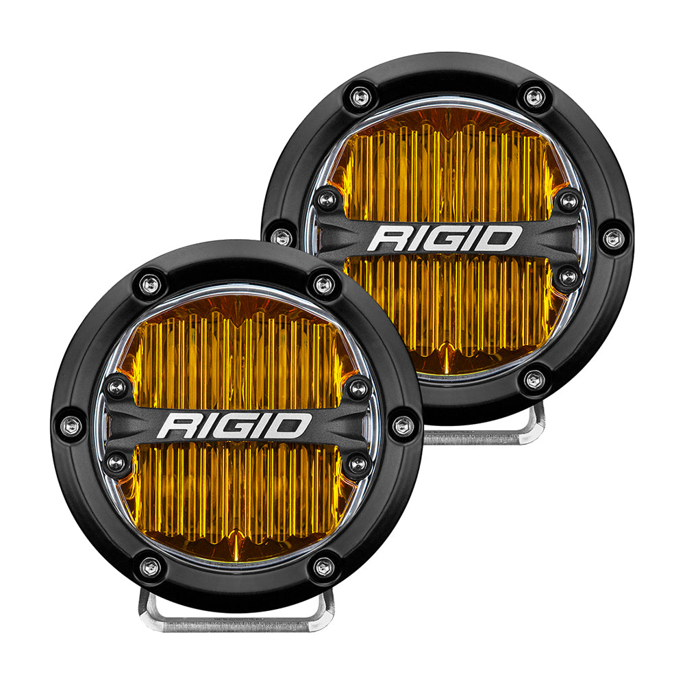 RIGID Industries - 360-Series 4" SAE Fog Light - Yellow Light, Black Housing — Quality Boat Parts